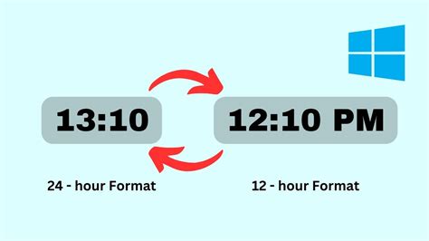 Change Time Format In Windows 24 Hour To 12 Hour Time Format And Vice