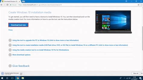 Download Windows 10 Version 1709 Build 16299 Fall Creator S Update Using The Media Creation Tool