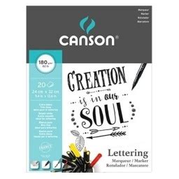 BLOCK DIBUJO CANSON LETTERING 180GR A4 PAPELERIA