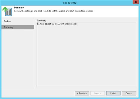 Step 3 Verify Restore Object Settings Veeam Backup Guide For Hyper V