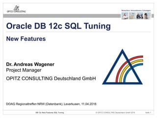 Oracle DB 12c SQL Tuning PPT