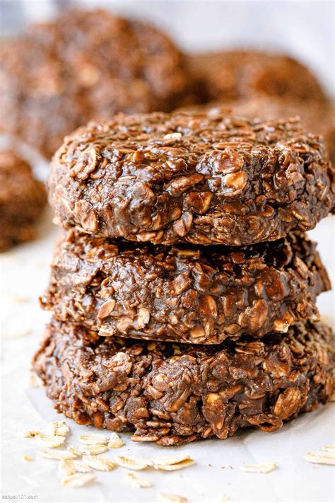 No Bake Cookies With Cocoa Peanut Butter And Oatmeal In 2021 Easy No