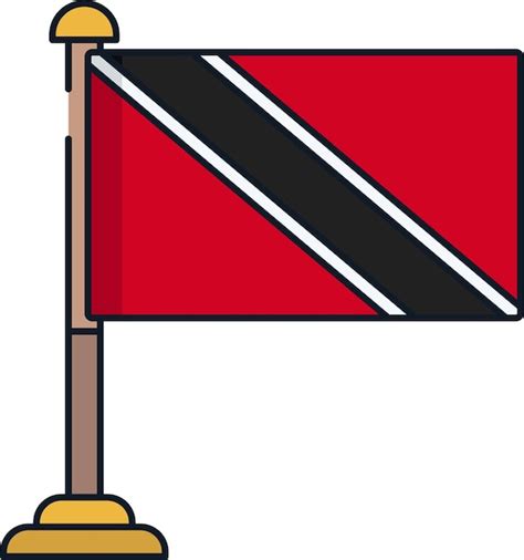 Premium Vector Trinidad And Tobago Flagsolid Linear Color Vector