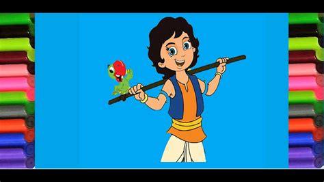 How To Draw Kisna Cartoon Drawing Maha Yodha Kisna Cartoon