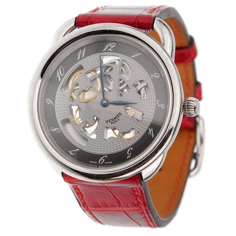 Hermes Rose Gold Limited Edition Cape Cod Automatic Wristwatch At