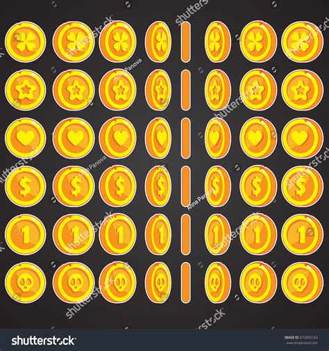 Coin Rotate Set Animation Sprite Different Stock Vector (Royalty Free) 672093163 | Shutterstock