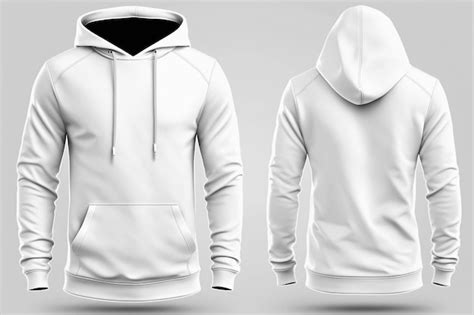 Premium Photo White Hoodie Mockup Template For Design