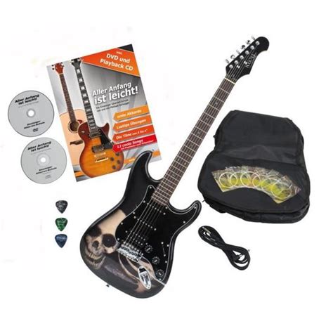 Rocktile Pro St Sk Guitare Lectrique Skull A Cdiscount