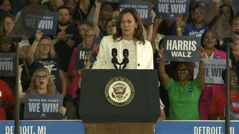 Vice President Kamala Harris interrupted by protestors during rally in ...