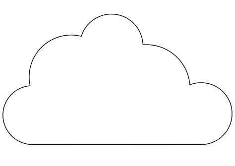 Shape Of Cloud Free Printable Papercraft Templates