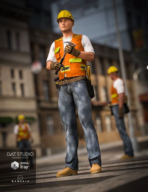 Construction Worker Outfit For Genesis 2 And Genesis 3 Males