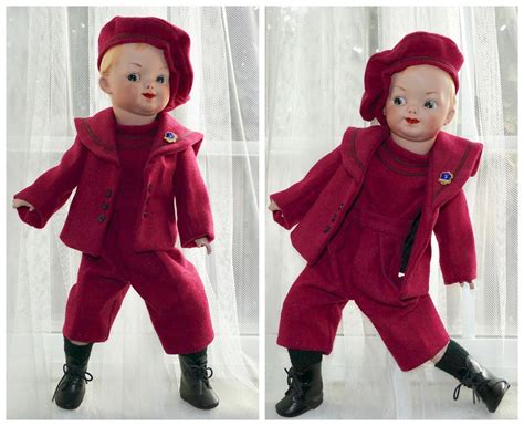 Gebruder Heubach Germany 8590 Bisque Googly Character Boy 17 Doll Repro