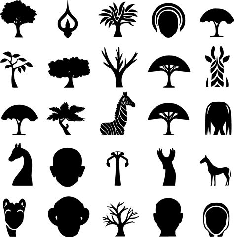 Africa - Black and White Isolated Icon - Vector illustration 27207947 ...