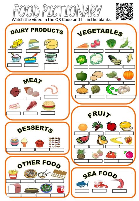 Calam O Food Pictionary With Qr Code