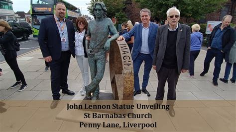 John Lennon Statue Unveiled In Penny Lane Liverpool YouTube