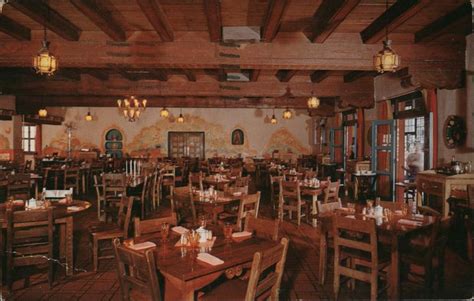 The Dining Room At La Fonda Hotel Santa Fe NM Postcard