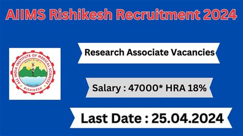 Aiims Rishikesh Recruitment Notification For Research Associate