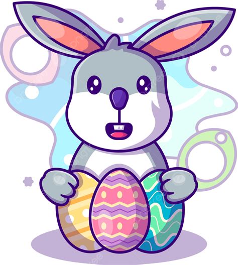 Cute Easter Bunny Vector Art Png Bunny Easter Cartoon Illustration