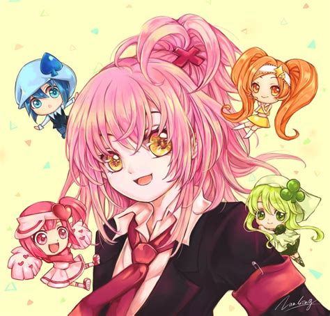 Hinamori Amu Ran Suu Miki And Dia Shugo Chara Drawn By Lan Sing