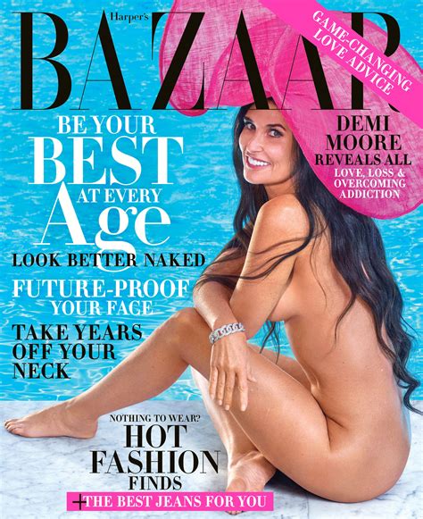 Demi Moore Strips Totally Naked As She Poses By A Pool For