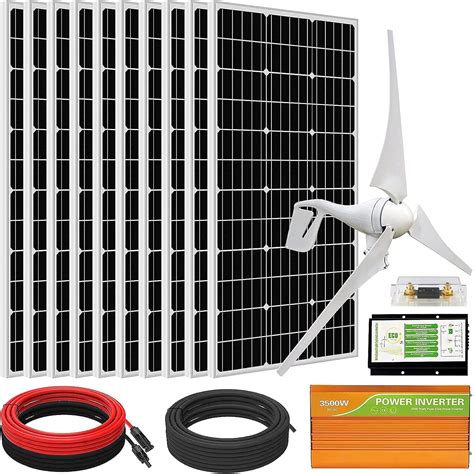 Buy Eco Worthy 1400w Solar Wind Power Kit 1x 400w Wind Turbine With Hybrid Controller 10x 100w