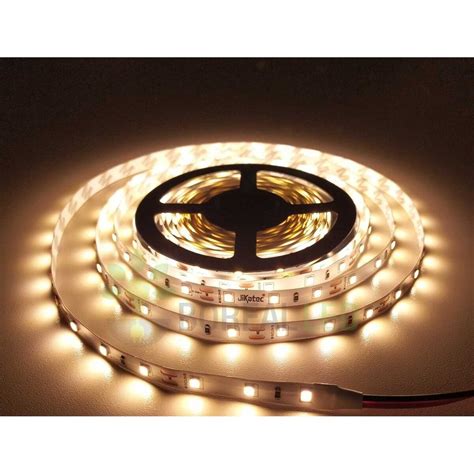 Fita Led Branco Quente Leds Metros V Sem Silicone Shopee