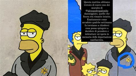 Nuovo Sfregio Al Murale Dei Simpson Nel Memoriale Della Shoah Dire It