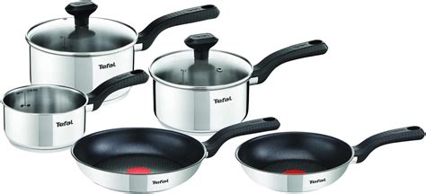 Tefal Jamie Oliver Hard Anodised Premium Series 5 Piece Cookware Set Black Uk