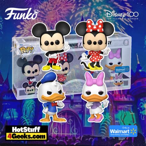 2022 NEW Disney 100th Anniversary 4 Pack Funko Pops Walmart