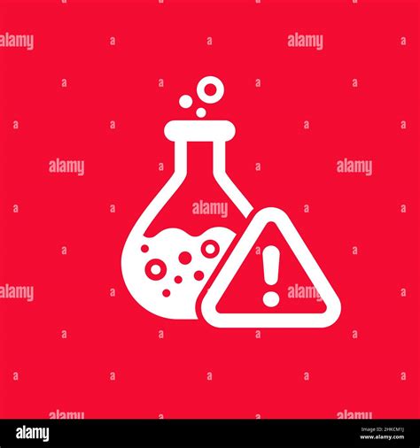 chemical reaction vector icon with warning symbol Stock Vector Image ...