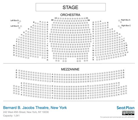 Bernard Jacobs Theatre Seating Plan Elcho Table