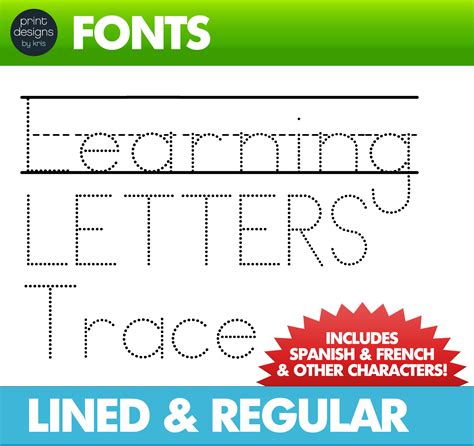 Font for Tracing Letters - Letter Tracing Font - Trace the alphabet ...