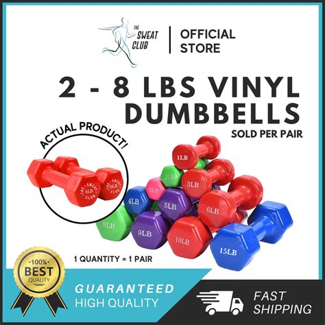 1 PAIR 2PCS 2 9 LBS Vinyl Dumbbell NO CHOOSING OF COLORS Weight