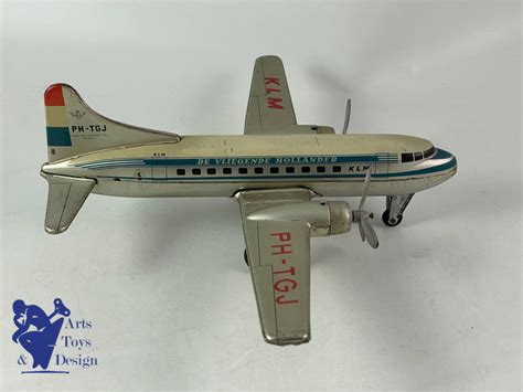 Tippco Tco Tin Plane Klm Friction W 31cm 1950 Arts Toys And Design