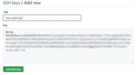 how to add ssh key in github