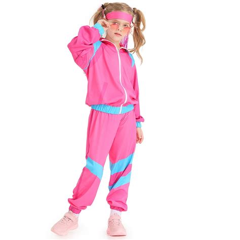 80s Tracksuit Hip Hop Costume for Kids Halloween Retro Sportswear ...