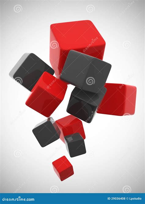 Colorful cubes 3D stock illustration. Illustration of intersection ...