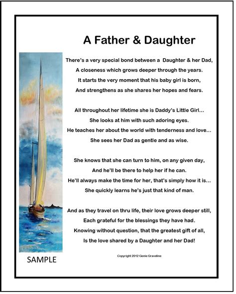 A Father Daughter Instant Digital Download Father Daughter Poem Father