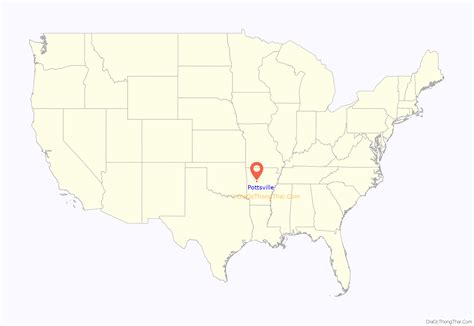 Map Of Pottsville City Arkansas