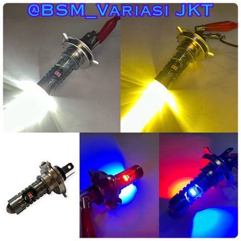 Jual COD LAMPU LED H6 LASER HI LO LAMPU UTAMA MOTOR LED LASER H6