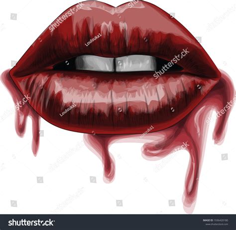 Sexy Vampire Lips Drawing