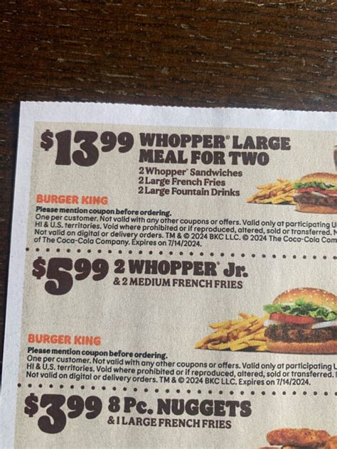 4 SHEETS 40 BURGER KING COUPONS BK Restaurant Whopper Fast Food NEW