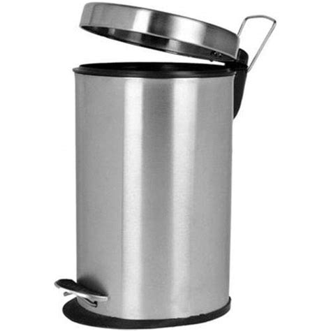 King International Stainless Steel Plain Pedal Dustbin With Lid And