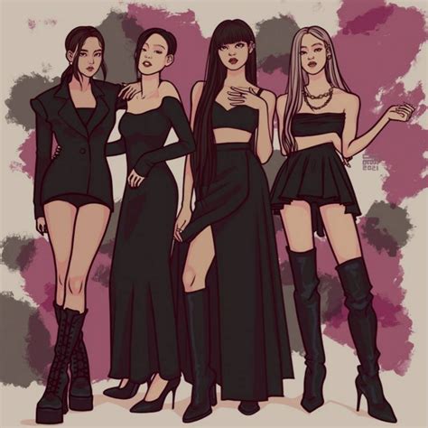 100 Blackpink Cartoon Wallpapers Wallpapers