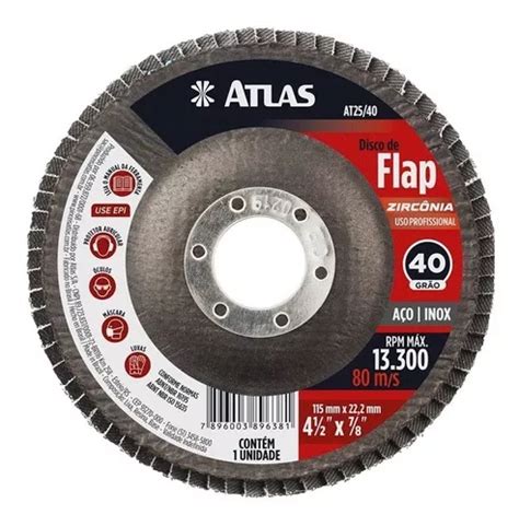 Disco Lixa Flap Zirconia Mm Atlas Removedor Tinta Mercadolivre