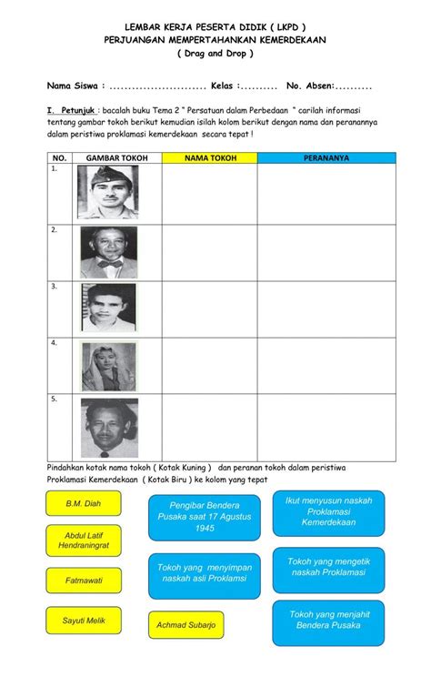 Perjuangan Mempertahankan Kemerdekaan Interactive Worksheet Live