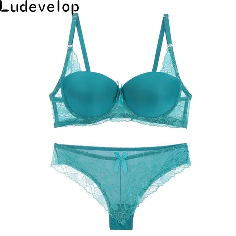 Luxurious Elegance Bra And Panty Set Back Closure Underwear Set Female