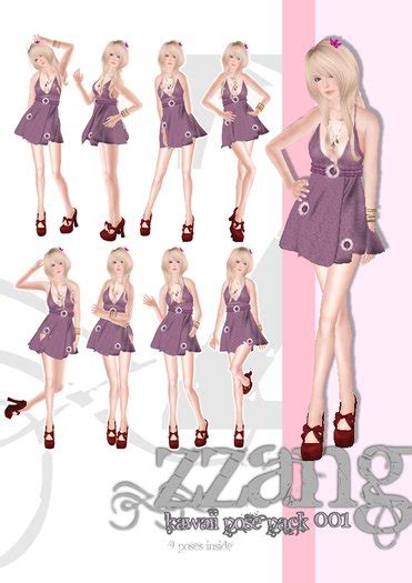 Second Life Marketplace Zzang Kawaii Poses Pack 1