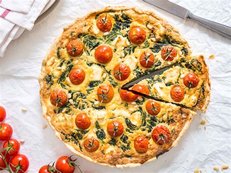 Spinach Quiche With Tomatoes And Cheese Plated Cravings