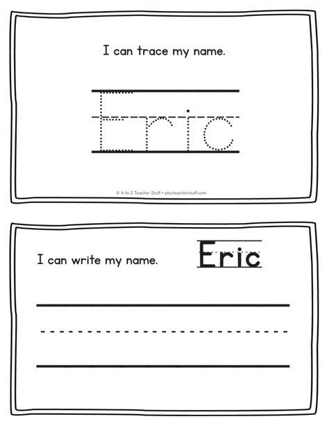 Eric Name Printables For Handwriting Practice And Name Tracing A To